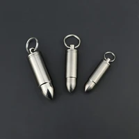 2021 titanium alloy seals canister bullet shape bottle edc outdoor tool keychain to boyfriend gift