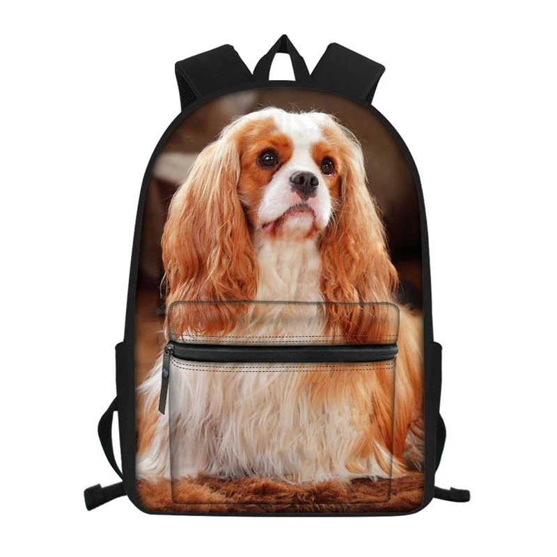 

School Backpacks for Teen Girls Cavalier King Charles Spaniel Dog Bag Multi-Function Laptop Middle School Bags