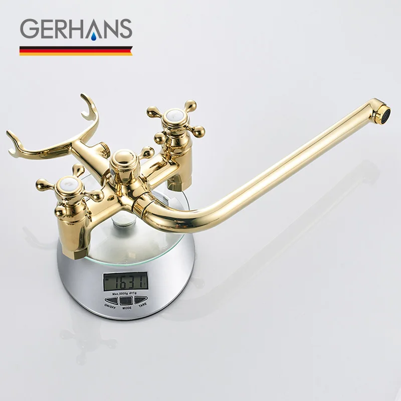 GERHANS Faucet K13101G K13101 Смеситель для ванны Цвет: Золото Хром | Обустройство дома