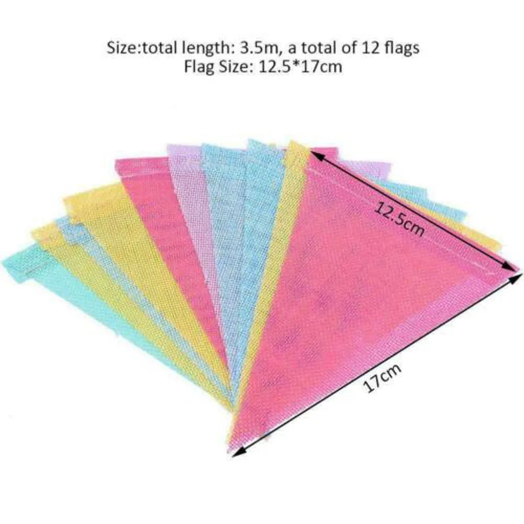 

2 Flags Colorful Pennants Wedding Christmas Happy Birthday New Decoration Banner Year Supplies Birthday Party Garden Decor