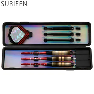 26g наборы для дартс, латунь, сталь,  с чехлом, алюминиевые + пластиковые валы, красивые дротики, полеты 26 грамм, Dardos, высокое качество