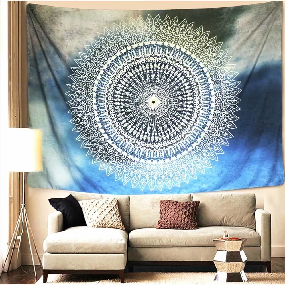 Гобелен с рисунком мандалы настенный гобелен из полиэстера и хлопка богемный
