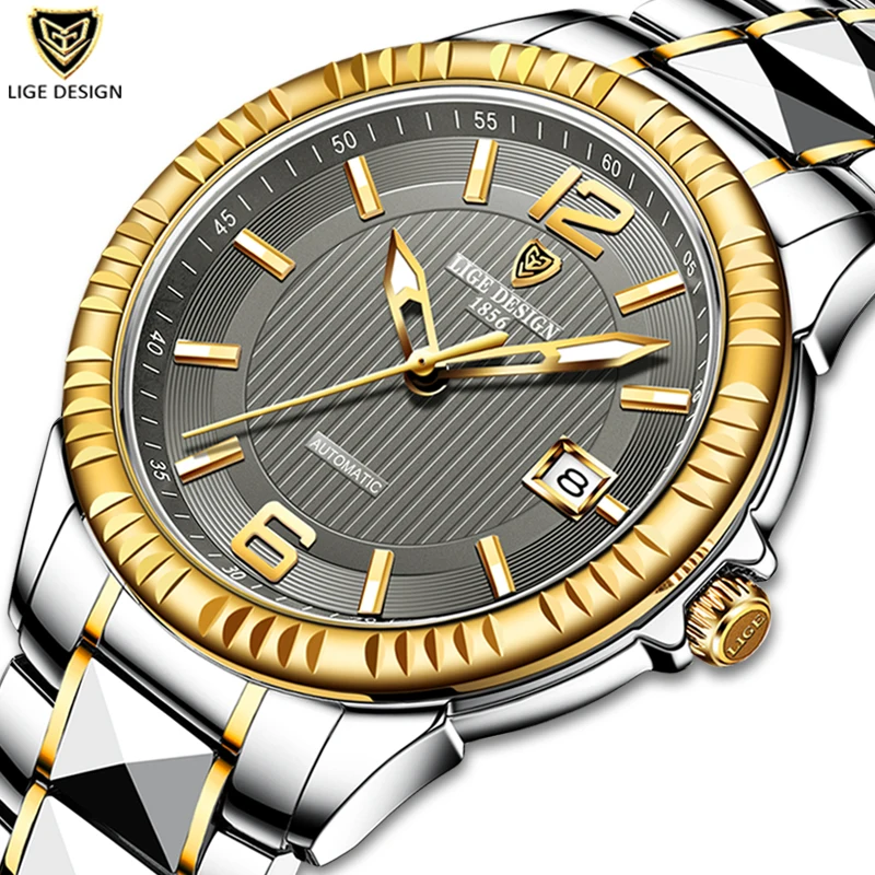 2020 LIGE новые модные наручные часы Мужские Автоматические Tourbillon Вольфрамовая