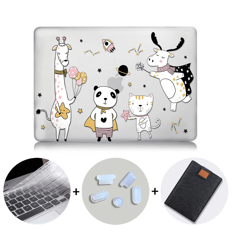 MTT милый мультяшный чехол для macbook air Pro retina 11 12 13 15 Touch Bar Кристальный жесткий чехол для macbook air 13 дюймов чехол для ноутбука - Цвет: MB10