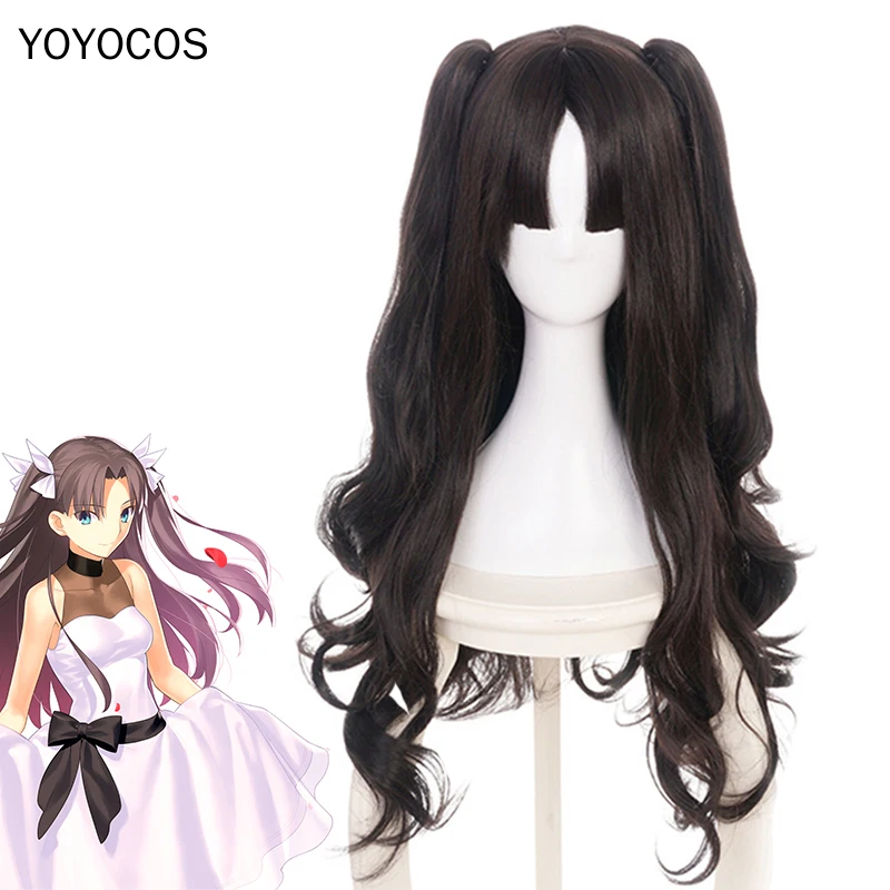 FATE Tohsaka Rin Косплей парик FGO Ishtar косплей с центральной челкой черные коричневые