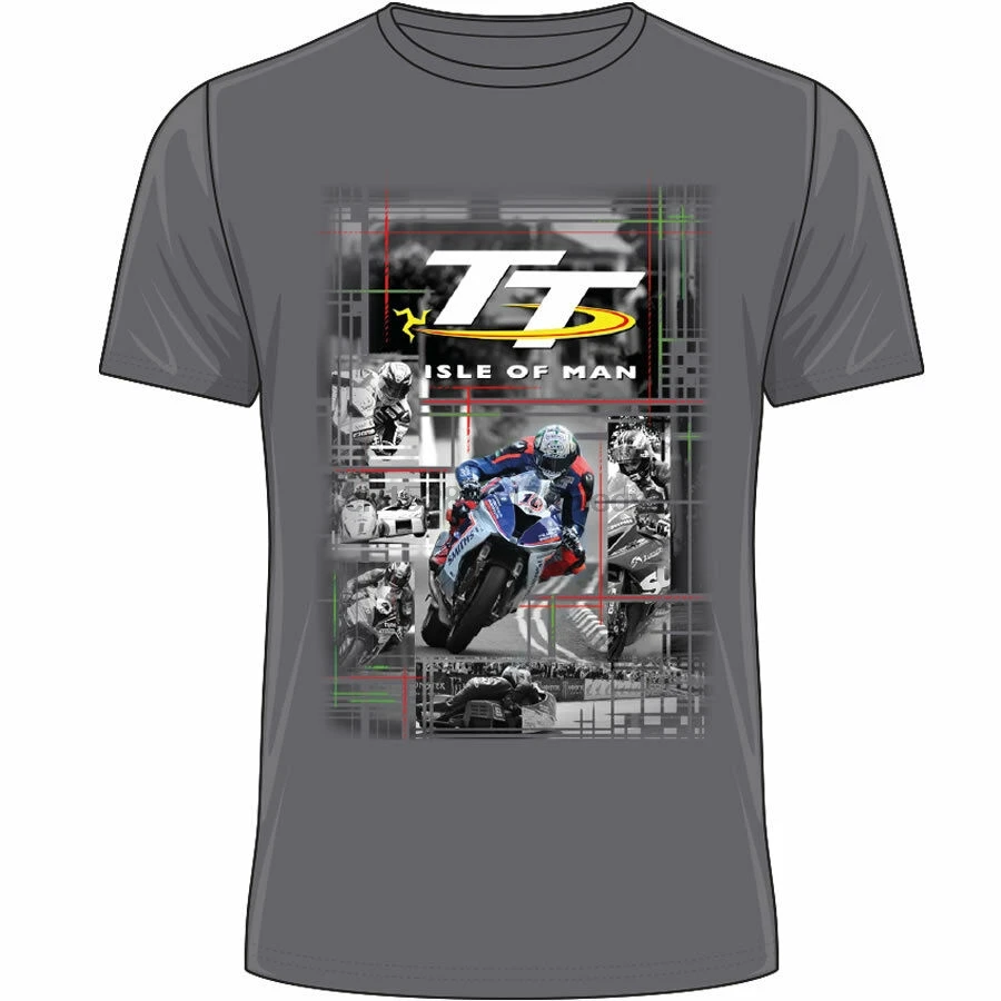 Official Isle of Man TT Races Senior Race Charcoal Grey TShirt 18ATS6G| |