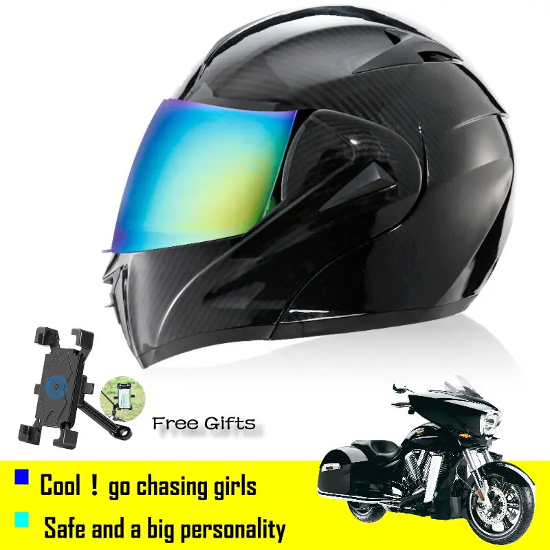 

Мотоциклетный шлем Casco Bicicleta, с двойным объективом, на все лицо, с двойным козырьком, для езды на велосипеде по бездорожью, для взрослых