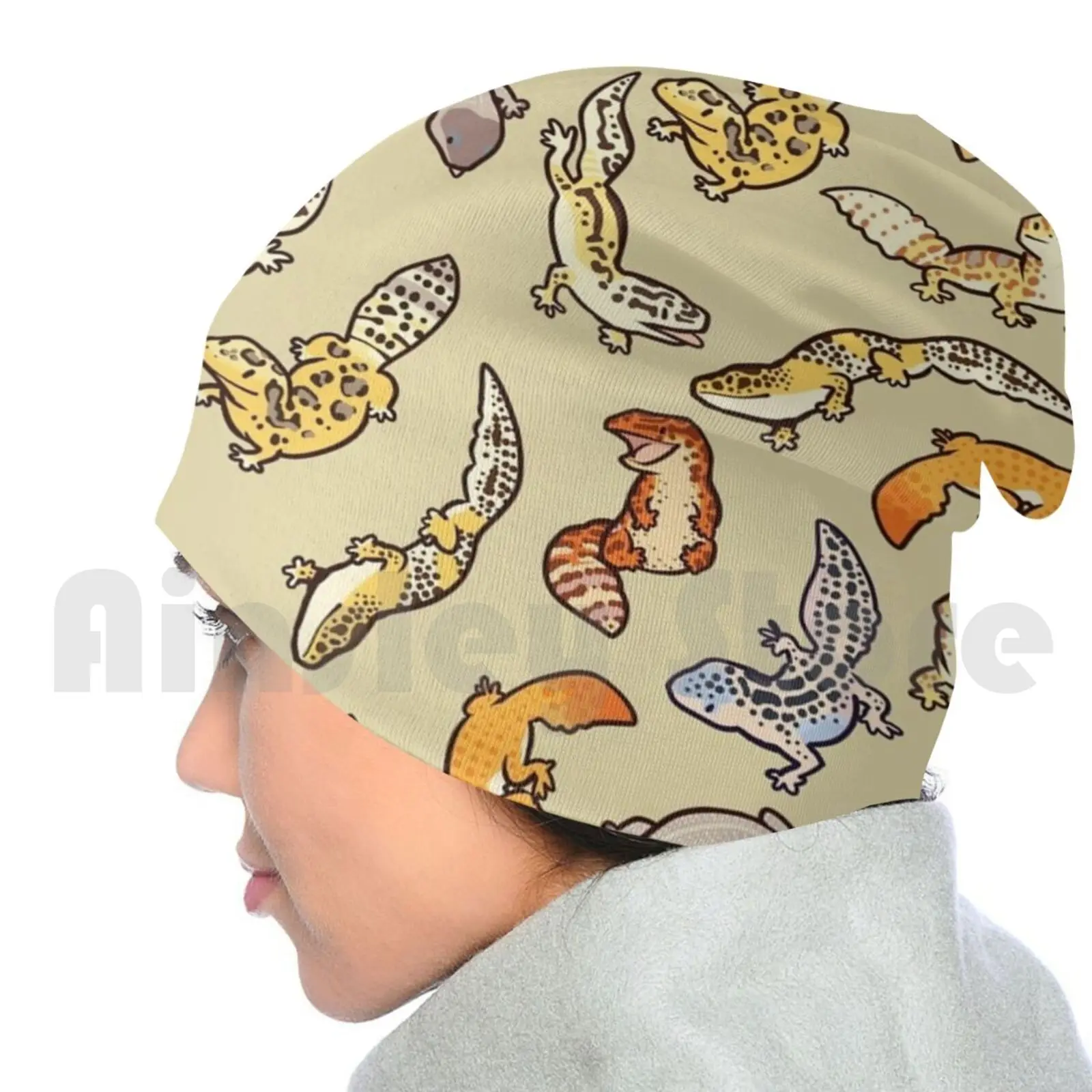 Толстый Gecko шапочки для малышей пуловер Кепки удобные гекконы с леопардовым