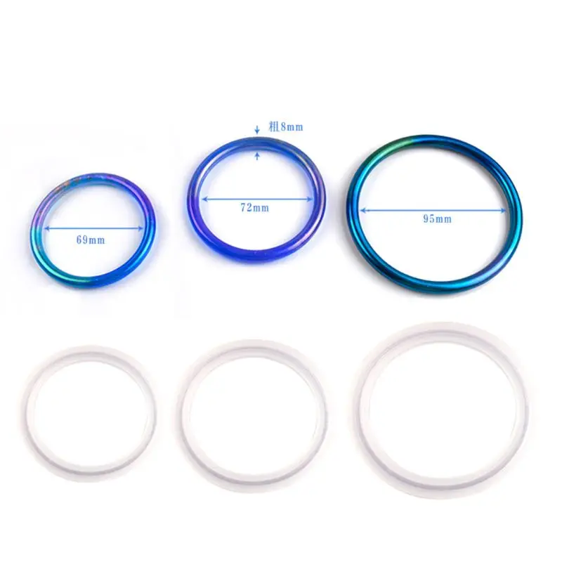 

DIY Crystal Epoxy Mold Bag Zipper Ring Silicone Molds Handmade Keychain Bangle Bracelet Jewelry Making Mould