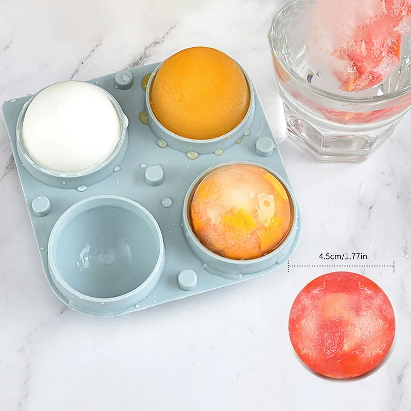 Новая круглая форма для кубиков льда коктейлей Пластиковая сделай сам лоток