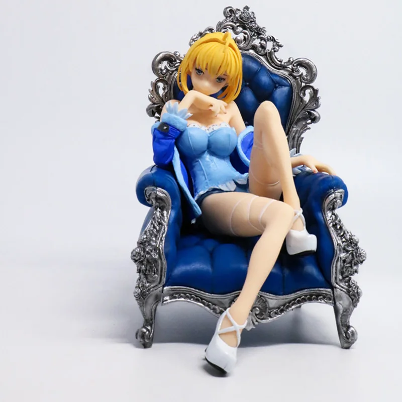 Экшн фигурка из аниме Fate/stay Night Altria Pendragon Saber трон пижама 16 см ПВХ коллекционные