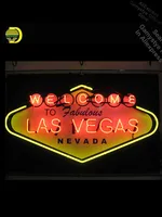 Las Vegas Neon Sign Welcome to Fabulous NEVADA Cool Neon Bulbs Recreation Beer Bar Lighted Garage Signs Real Glass Neon Led Tube