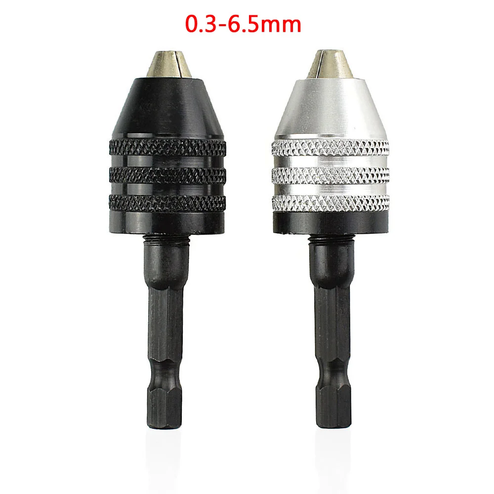 0.3-6.5mm NEWACALOX 2 шт./компл. 1/" шестигранный хвостовик сверла шлифовальная машина 0,3-6,5 мм инструмент версии Быстрозажимной патрон шуруповерт ударный диск Мощность инструмент - Цвет: 0.3-6.5mm