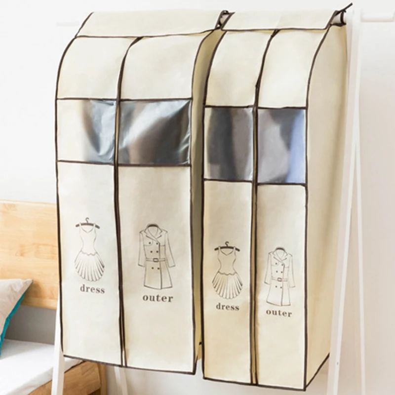 

Large Clothes Hanging Garment Dress Clothes Suit Coat Dust Cover Home Storage Bag Pouch Case Organizer Wardrobe Hanging Clothing