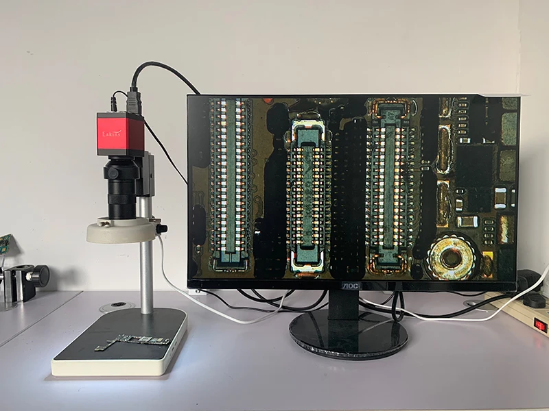 720P 1080P HDMI VGA промышленный цифровой видео микроскоп камера+ 100X C крепление объектива+ 56 светодиодный кольцевой светильник+ подставка для ремонта печатных плат