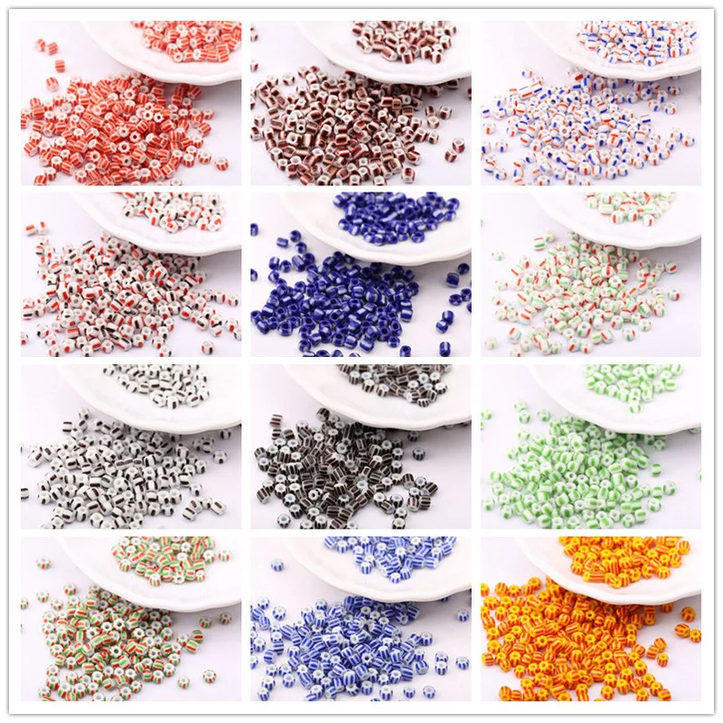 

Бусины «арбуз» 4 мм, 8 линий, двойное соединение, стеклянные бусины россыпью в богемном стиле, «сделай сам», аксессуары для ювелирных изделий