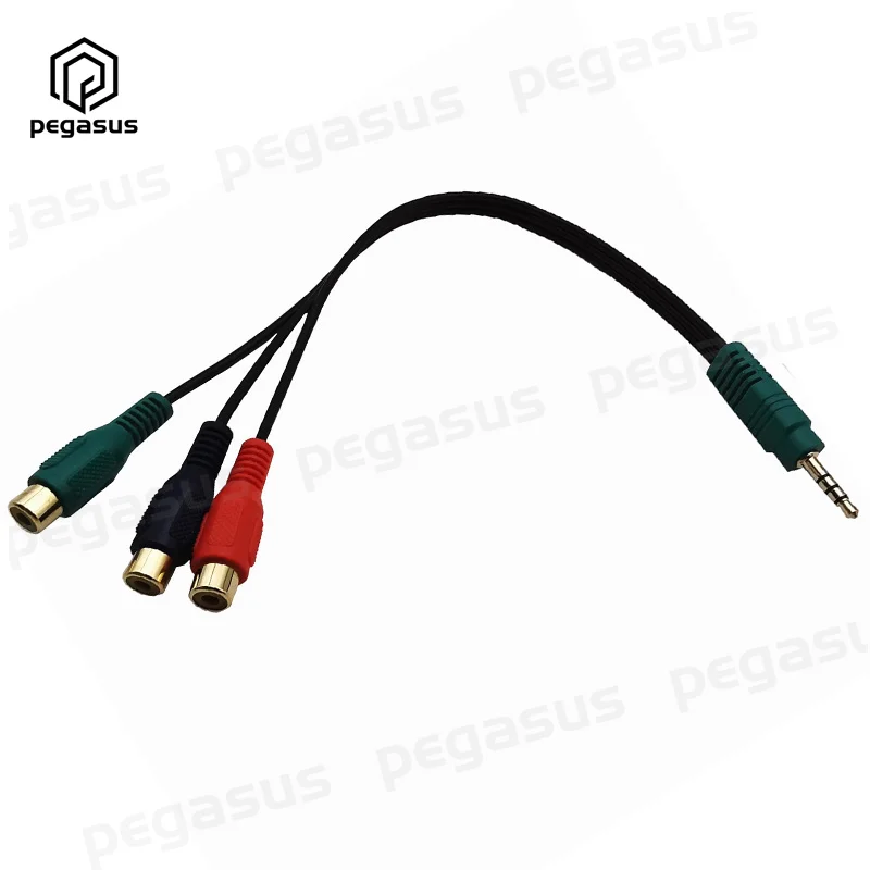 25 см позолоченный DC мм 3RCA компонентный видео RGB адаптер CBF сигнальный кабель для