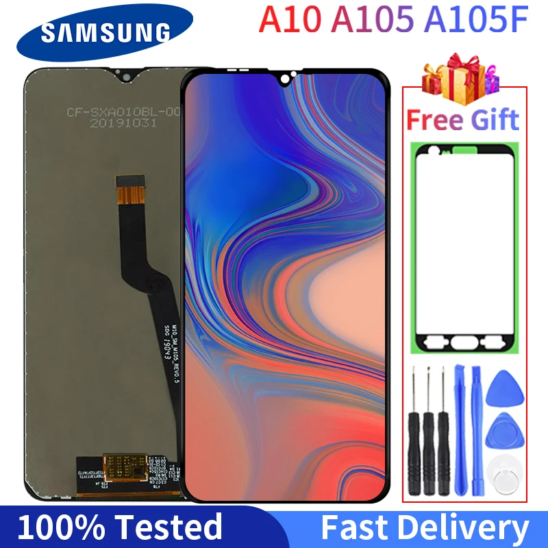100% Оригинальный ЖК дисплей для Samsung Galaxy A10 A105 A105F SM сенсорный экран дигитайзер