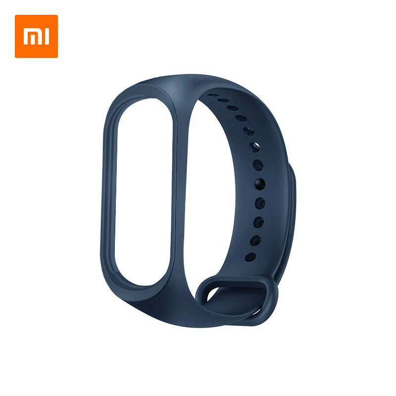 Xiaomi Mi браслет, 4 ремешка, черный, синий, оранжевый, винный, красный, розовый, ограниченная серия, цветной термополиуретановый браслет для Xiaomi Mi, смарт-браслет 4 - Цвет: Синий