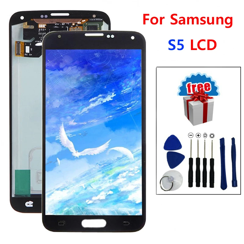 Высококачественные запасные части AMOLED для Samsung GALAXY S5 G900 G900F ЖК-дисплей сенсорный
