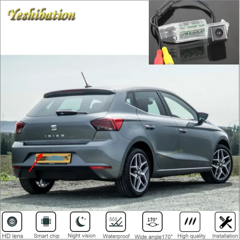 Камера заднего вида yeshiбация для SEAT Ibiza FR 2017 2018 2019 5D камера HD с ночным видением