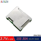 Защитная плата для литий-полимерных аккумуляторов 15S 30 А lipo BMSPCMPCB, для 15 пакетов литий-ионных аккумуляторов 18650 e-bike с балансом