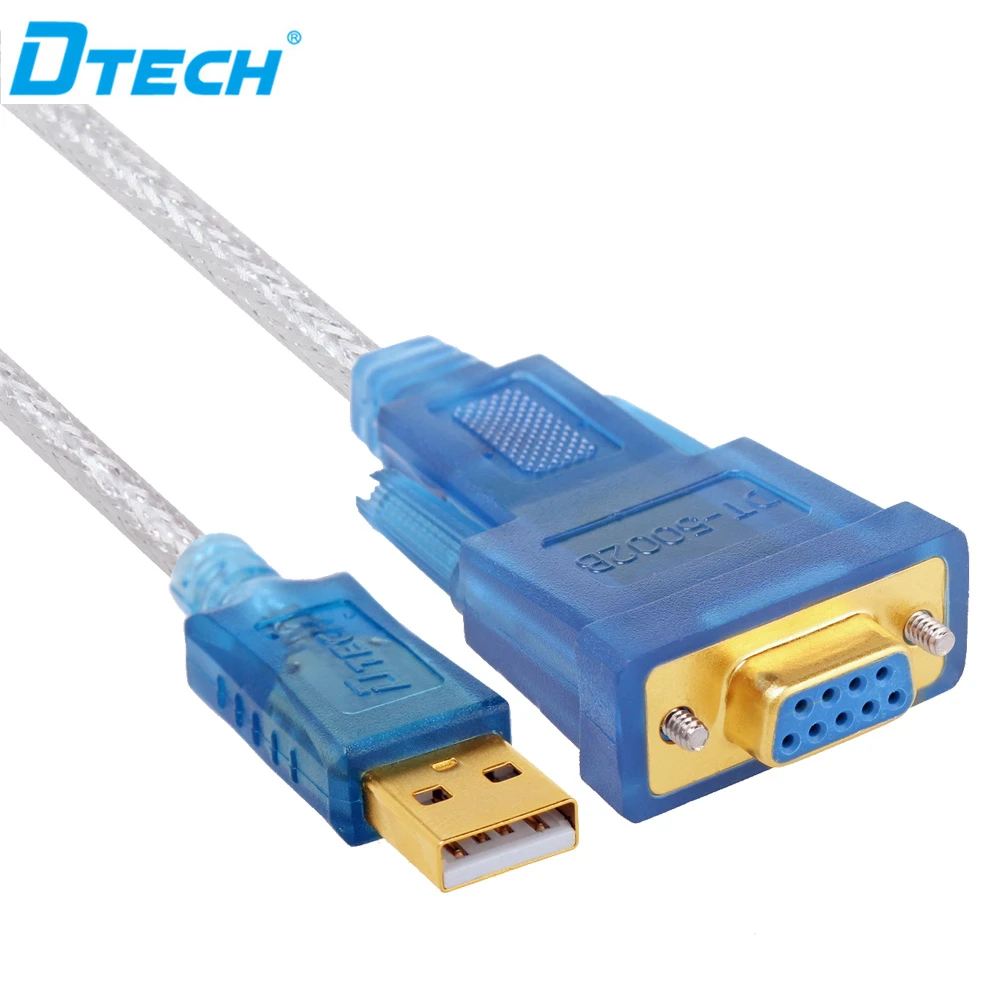 USB 2.0 to Serial RS-232 DB9 9Pin Adapter Converter Cable FTDI Chipset Length 1M USB TO RS232 SUPPORT WIN10,1m 