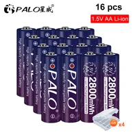 16pcs palo aa battery aa 2a 2800mwh 1 5v lithium batteries for clock radio toys