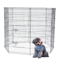 48 tall wire fence pet dog cat folding exercise yard 8 panel metal play pen black