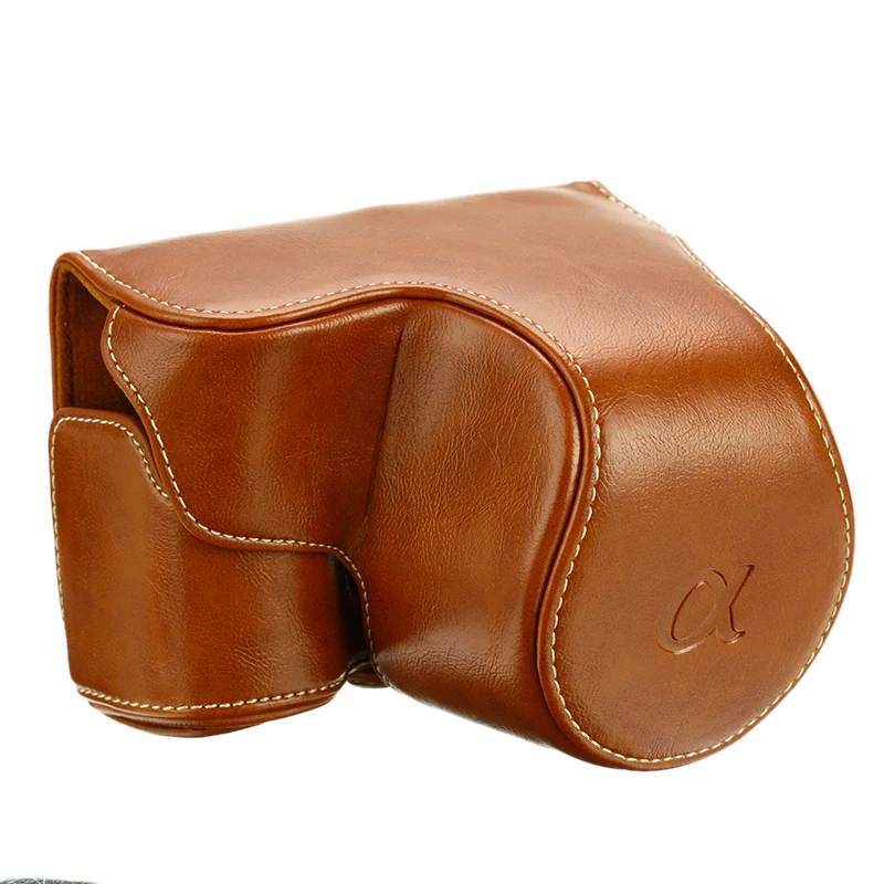 PU Leather Camera Bag Case Cover Pouch for Sony A6000 A6100 A6300 A6400 Nex6 Fotografia 5 Color | Электроника