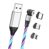 hight quality magnetic cable free rotate luminus usb charge cable type c cable micro usb cord mobile phone cables