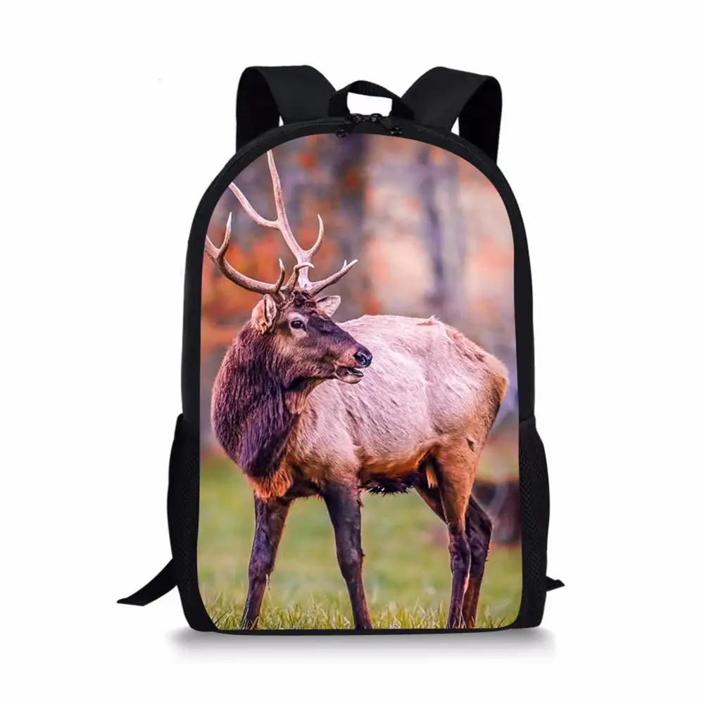 Children's Backpacks Cartoon Deer Pattern Toddler Kids School Book Bags Kawaii Animal Fashion Girls Travel Backpack