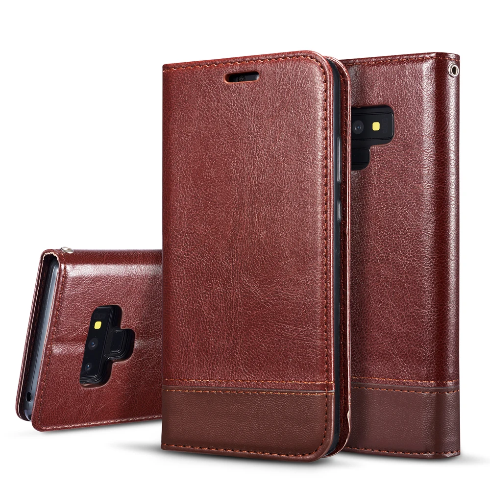 

Magnet Classic Leather Cases For Samsung Note 9 Luxury Covers With Card Slot Skin For Galaxy Note9 With Strap Coque Capa Funda
