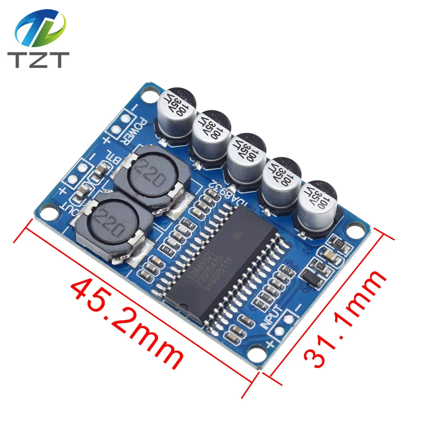 TZT цифровой усилитель мощности плата модуль 35 Вт моно высокой TDA8932 низкое