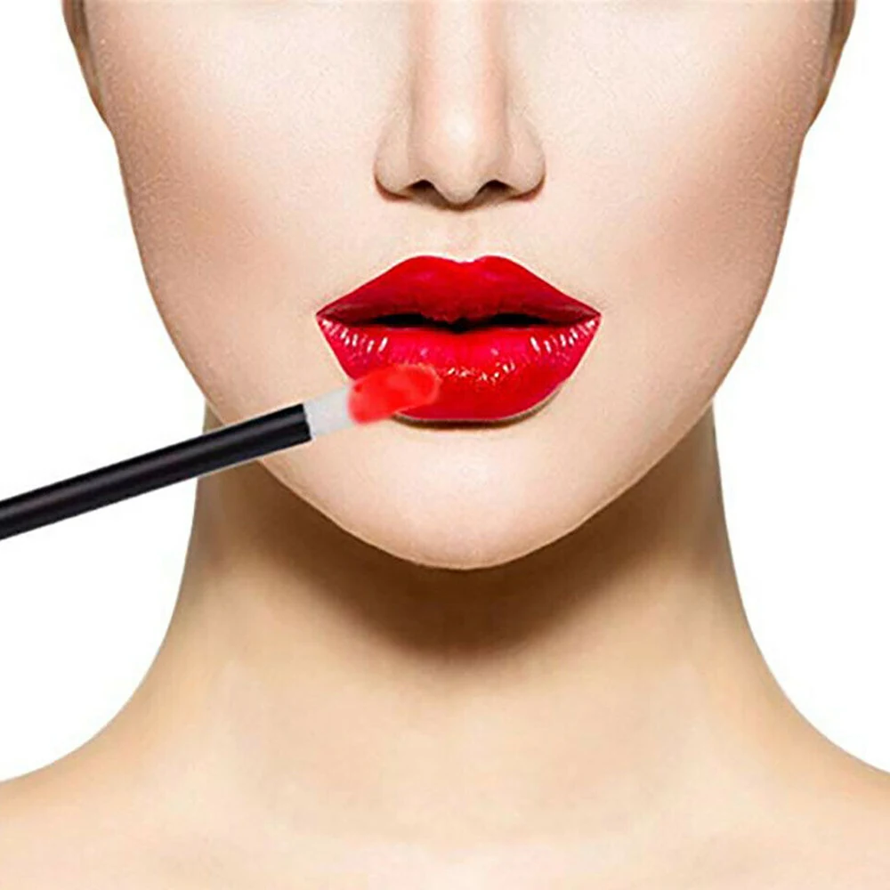 100 шт. одноразовые Твердые кисти для губ средство очистки аппликатор тени блеск