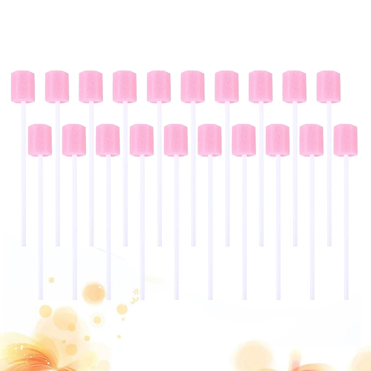 

200PCS Disposable Oral Care Sponge Swab Tooth Cleaning Mouth Swabs )