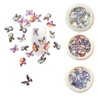 new 1 box butterfly sequins 3d nail art decorations emulational design japanese style decor for nail art accessories