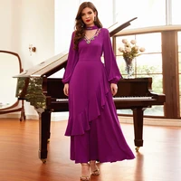 new european and american womens long skirt rose red high end hand sewn diamond dress party fashion clothing evening dress