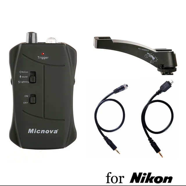 Micnova ИК пульт дистанционного управления спуска затвора Lightning Motion Sound 3 в 1 триггер для Canon Nikon SLR камера Пульт дистанционного управления сенсор - Цвет: for NIKON