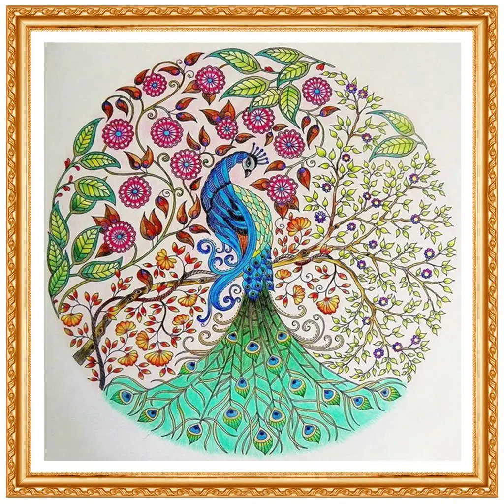 Животные DIY Алмазная картина вышивка крестиком мозаика рисунок хобби павлин -