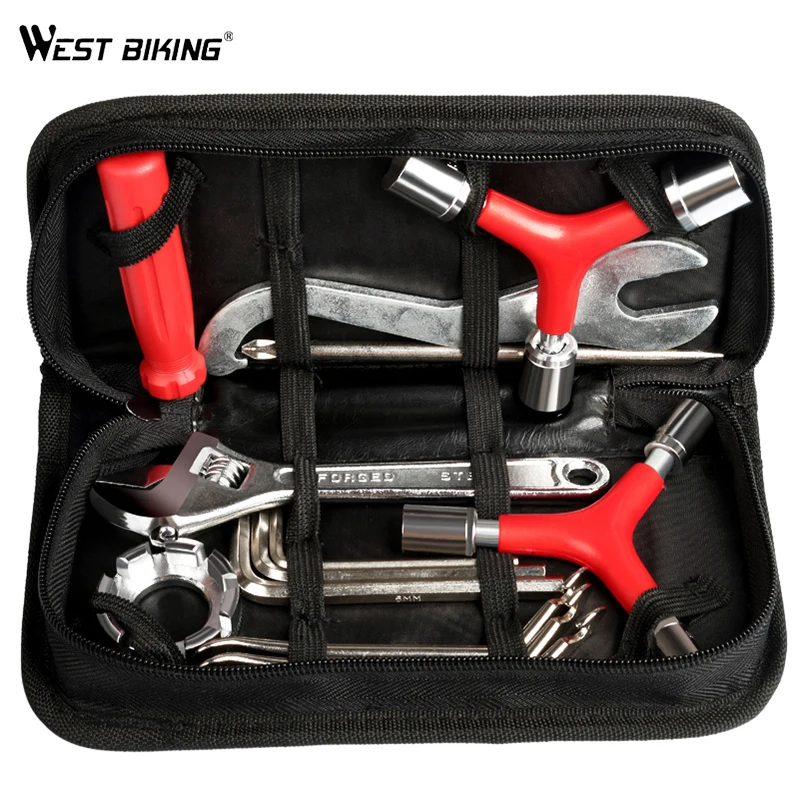 

WEST BIKING Portable Bicycle Repair Kits Bag Multifunction Tools MTB Road Bike Cycling Equipment Wrench Bike Repair Tool Sets
