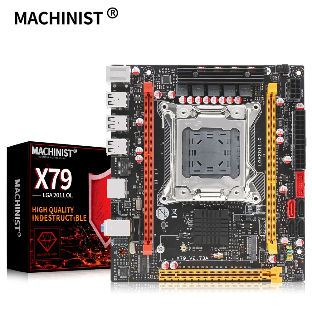 Материнская плата machinist X79 mATX + процессор Intel xeon E5 2011 V2 Оперативная память 2*4 Гб DDR3 |