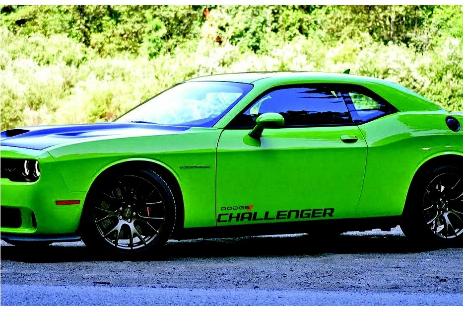 

Для 1 пары/2 шт. DODGE CHALLENGER racing stripes graphics виниловые наклейки с логотипом для тела Боковая наклейка