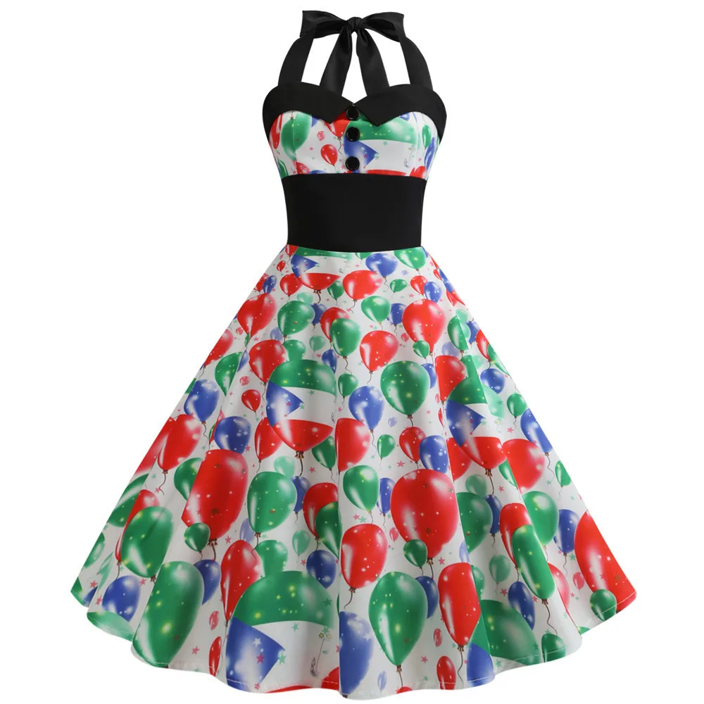 С принтом в виде воздушного шара и юбка с высокой талией Для женщин длиной до