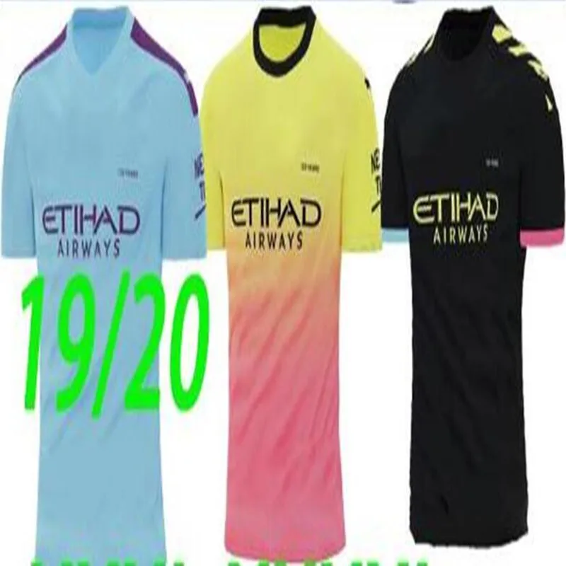 Новые взрослых 2019 Manchester city Футбол Джерси Иисус Де Брюйне KUN AGUERO махез г.