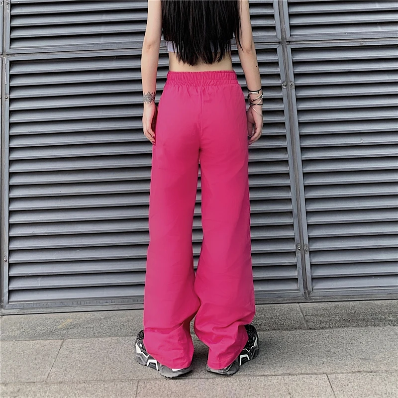 

2021 New spring autumn Korean Solid Streetwear Pants Vintage High Waist Casual Women Joggers Fashion Summer Pants KZ770
