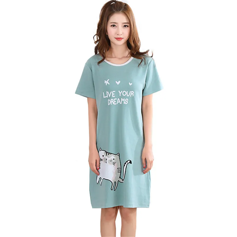 

Размеры M-XXL 2022 хлопок новинка, милое летнее платье с бантом и шорты для девочек ночная рубашка женская домашняя одежда для сна AD0235