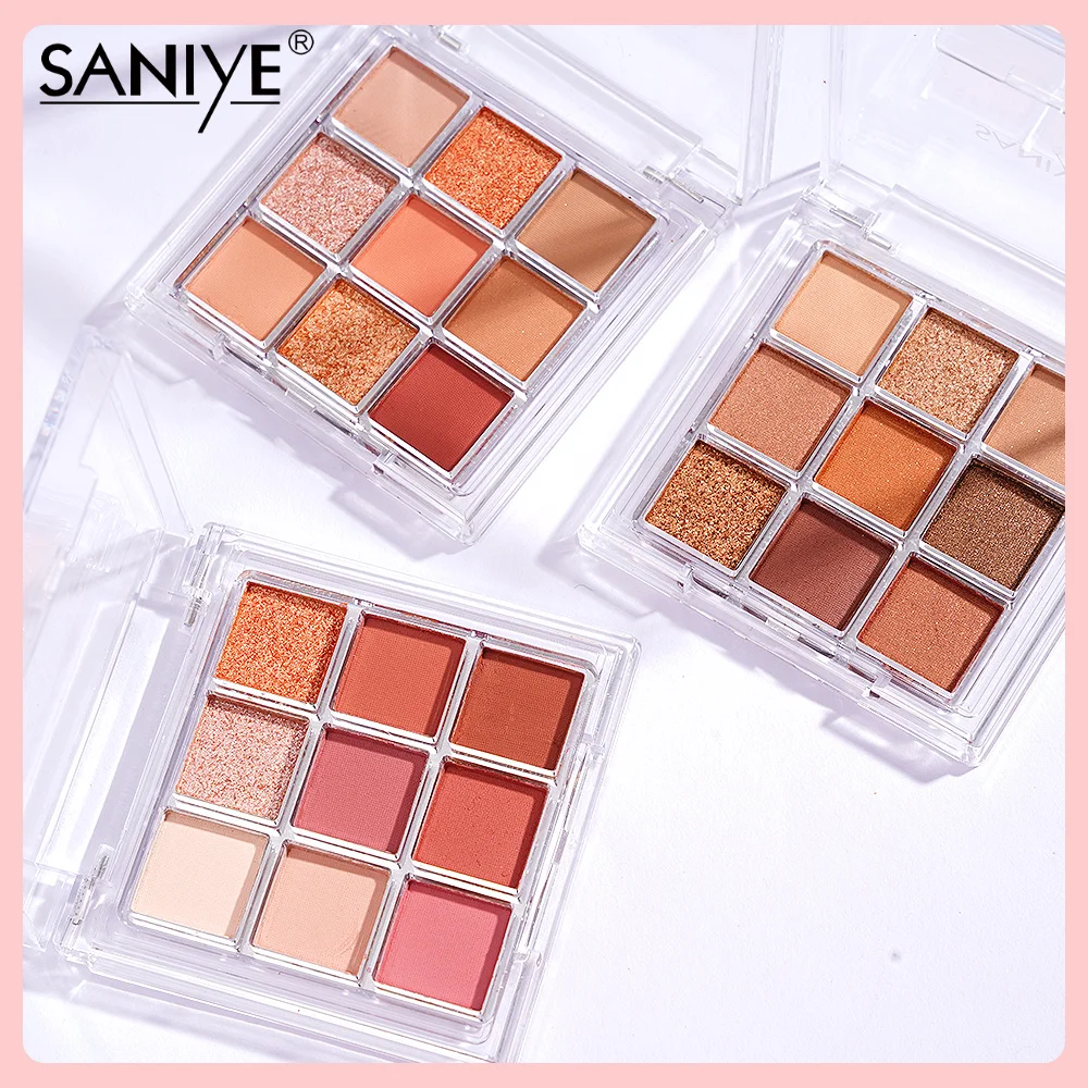 Сания 9 Цвета палитра теней для век макияж Палитра мерцающие тени