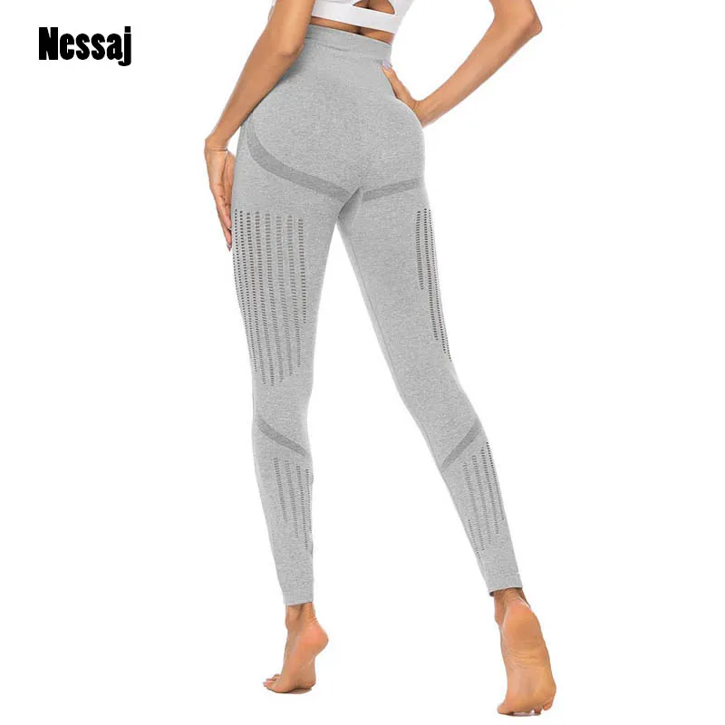 Женские бесшовные леггинсы Nessaj повседневные обтягивающие джеггинсы с высокой