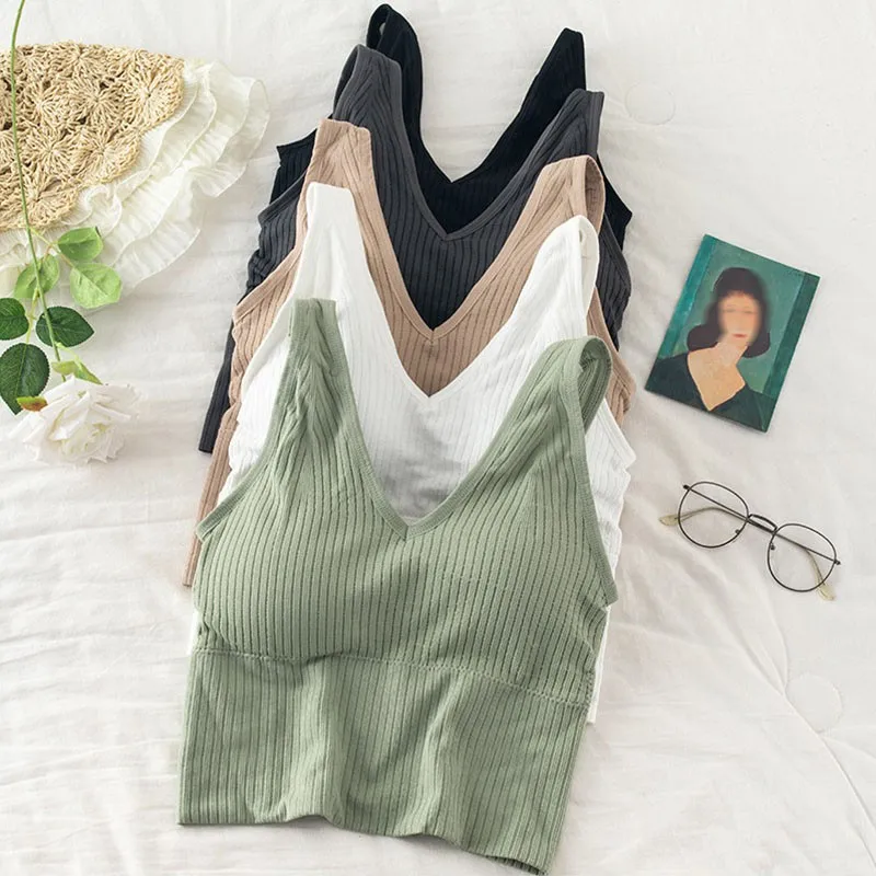 

Bright Silk Shoulder Strap Cross Lace Wrap Chest Padded Camis Bra Brassiere Female Intimates Soft Underwear